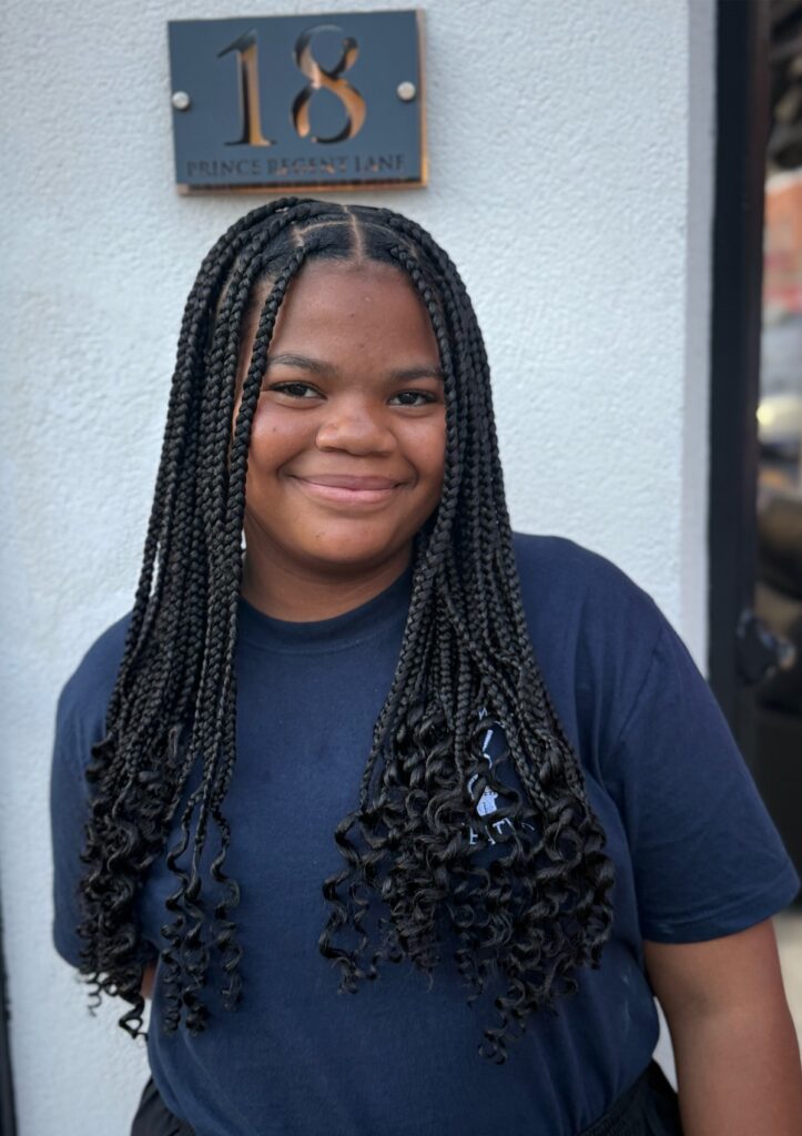 kayzhair kids knotless braids large mid back length