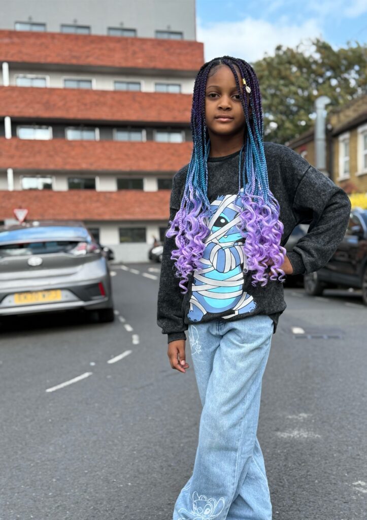 kayzhair kids knotless braids (small) mid back length