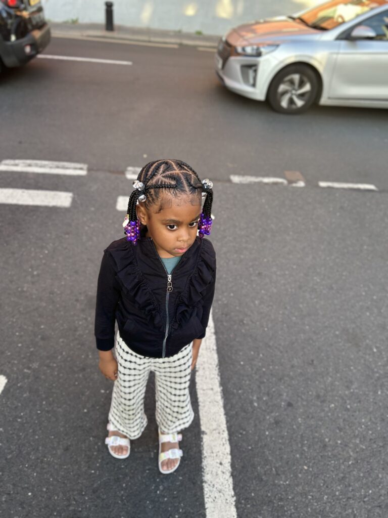 kids love heart braids with added hair
